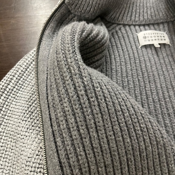 Maison Margiela - Mens (Line 10) Zipper Ribbed Sweater Jacket - Picture 4 of 7